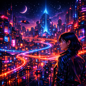 빛으로 연결된 도시